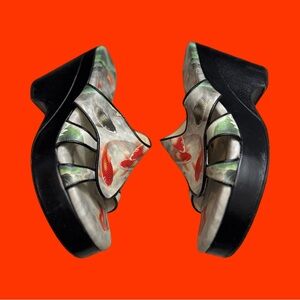 Vintage ICON Koi Fish Platform Wedges Size 7 Y2K Club Wear Rave Festival 2000s
